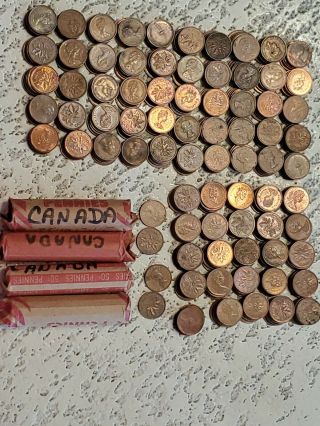 579 Canadian Pennies Copper,  Plus One Pound Walking Liberty Bar.  9995 Fine