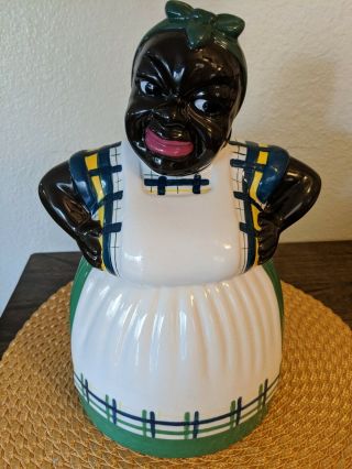 Mccoy Pottery Mammy (jemima) Cookie Jar Vintage.  Black Americana.