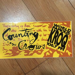 Counting Crows 1994 Kroq 106.  7 Fm Music Concert Sticker Alternative Music Radio