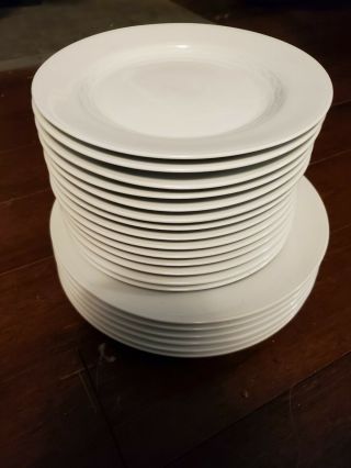 Crate And Barrel Spal Porcelain Palazzo Dinner (6) / Lunch Plates (14) - Great