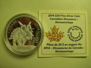 2014 Proof $20 Dinosaurs Of Canada 3 - Xenoceratops Foremostensis Coin&coa Only