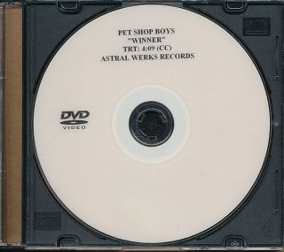 Pet Shop Boys Winner Rare Promo Test Pressing Acetate Dvd Single 