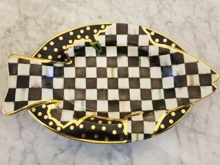 Mackenzie Childs Courtly Check Fish Platter,  Limited Edition $295