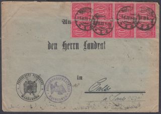 1923 Deutsches Reich / Germany Inflation Cover,  Madburg / Cachet; See Scans
