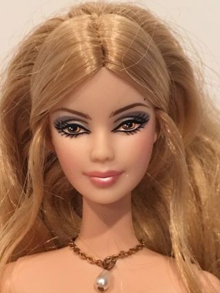 Nude Barbie Doll Mattel Birthstone June Pearl Blonde Mackie Face Doll For Ooak