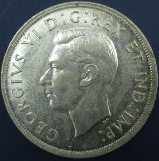 1937 Canadian Silver Dollar,  George Vi - Bu,