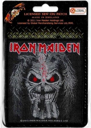Official Merch Woven Sew - On Patch Metal Rock Iron Maiden Eddie Candle Finger