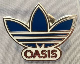 Oasis Retro Adidas Retro Enamel Pin Badge - Blue / Red - Liam Noel Gallagher