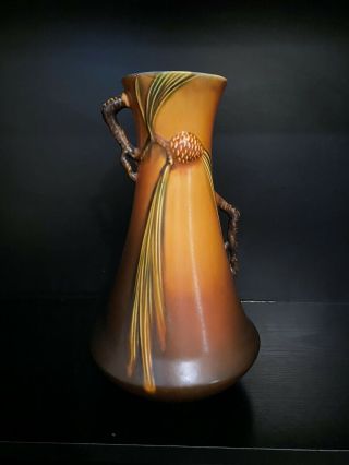 Vintage Roseville Pottery Pine Cone 12” Vase Circa 1935