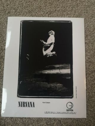 Offiical Press/promo Photo For Kurt Cobain /nirvana 1996 Geffen Records