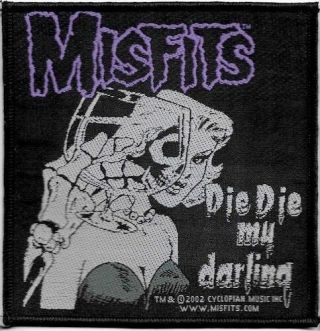 Official Licensed Merch Woven Sew - On Patch Punk Rock Misfits Die Die My Darling