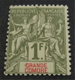 Nystamps French Grand Comoro Stamp 19 Og H $43