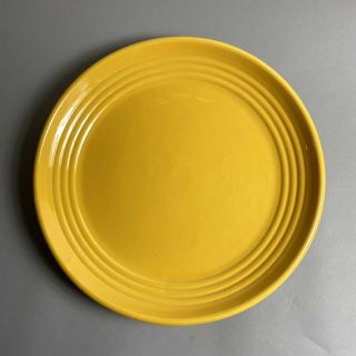 Vintage Bauer Pottery Huge 17 " Yellow Ringware Chop Plate Platter Charger Rare