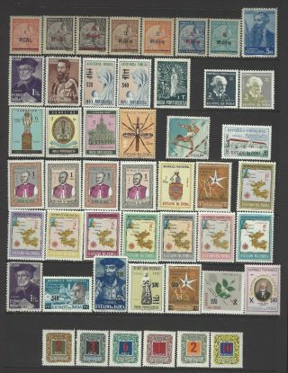 Portugal India 1950s - 1960s A Page Of Mnh Stamps,  Some Sets,  And Few Stamps Tone
