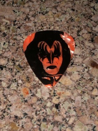 KISS Kruise IV 4 Guitar Pick Tommy Thayer Pearl Orange Signed Makeup Spaceman 3