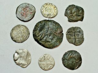 Hungary 9 Silver,  Bronze Medieval Coins - 13th - 16th Century - 269