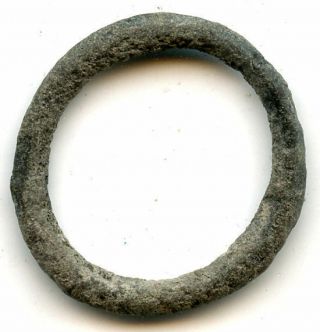 Authentic ( (20 Mm) Bronze Ancient Celtic Ring Money,  800 - 500 Bc,  Danube Area
