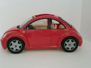 Mattel Barbie Vw Volkswagen Beetle Bug Red Car 2000