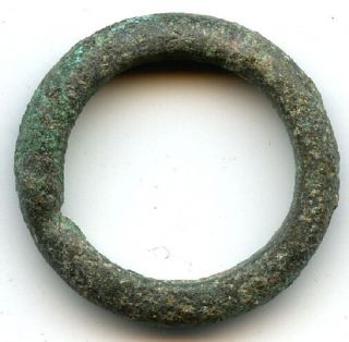 Authentic Bronze (22 Mm,  5.  26 G. ) Celtic Ring Money,  800 - 500 Bc,  Danube Area