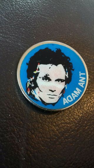 Adam And The Ants Rare Vintage Steel Pin Badge Late70.  S 80