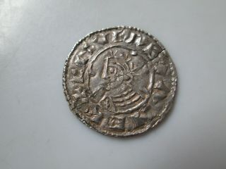 Denmark/england,  Anglo - Saxon 11 Century Silver Penny,  Cnud.  Coin Is Glued