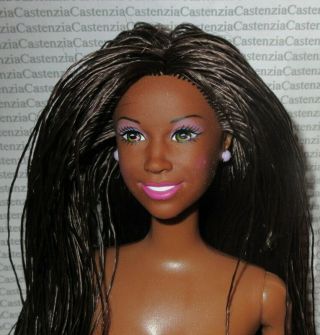 Nude Barbie (b) Clueless Aa African American Rave Hazel Eyes Doll For Ooak