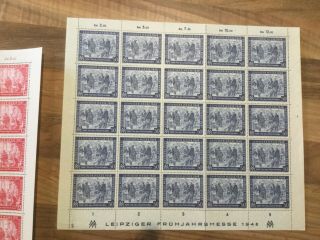 Deutsche Post Leipziger Messe Stamps Umint Sheets 1947/48 B