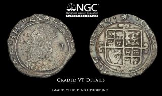 England.  Charles I.  1625 - 1649.  Hammered Silver Sixpence,  S - 2817,  Ngc Vf Details