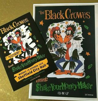 The Black Crowes Tour 2020 Shake Your Money Maker Double Sided Flyer Sheffield