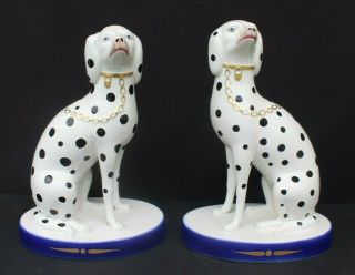 Vtg Mottahedeh Italy 10 " Dalmations (staffordshire) Porcelain Figurines S - 6443