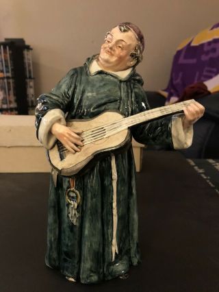 Friar Playing Guitar Figurine Royal Dux Bohemia E crown 1891 - 1912 mark 2