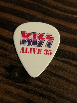 Kiss Paul Stanley Alive 35 Tour Classic Logo Foil Signed Autograph Guitar Pick
