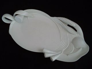 Lladro Large White Porcelain China Tray 23in Platter Naturofantastic Spain