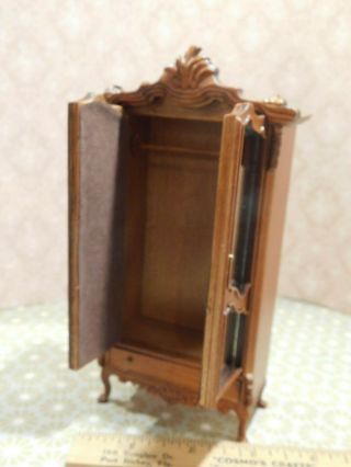 Dollhouse Miniature Victorian Bespaq oak Wardrobe Armoire 1:12 scale 2