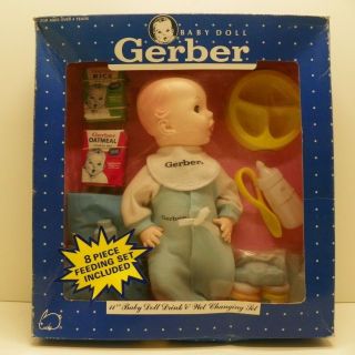 Gerber 11 Inch Baby Doll Drink And Wet Changing Set