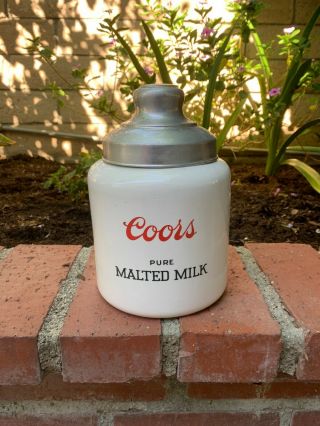 Prohibition Era Coors Pure Malted Milk Jar