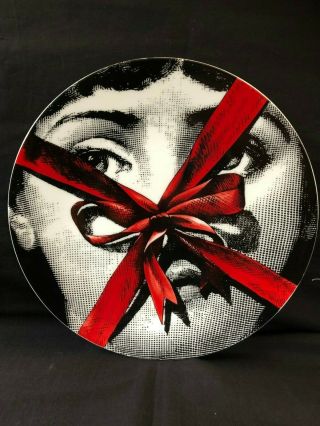 Vintage Piero Fornasetti Plate Milano Italy.  Girl With Loop