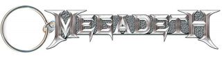 Megadeth Keyring Classic Silver Band Logo Official Metal One Size