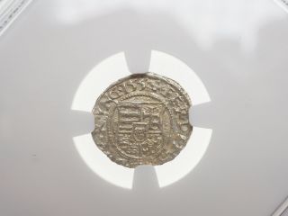 Hungary.  Ferdinand I Silver Denar,  1554 - Kb,  State,  Ngc Ms64