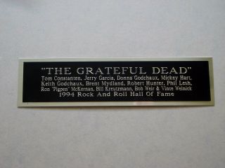 The Grateful Dead Nameplate For A Signed Concert Poster Album Or Photo 1.  5 " X 6 "