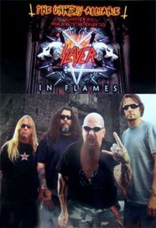 Slayer Poster The Unholy Alliance Rare Hot 24x36