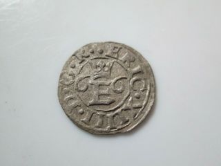 Sweden Medieval Silver Coin,  Eric 14 Schilling 1566 Reval