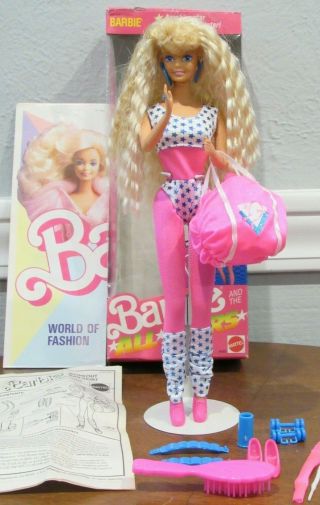 1989 BARBIE AND THE ALL STARS BARBIE DOLL - WITH BOX & ACCESSORIES 3