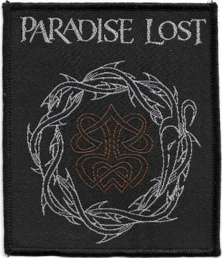 Official Merch Woven Sew - On Patch Metal Rock Paradise Lost Crown Of Thorns