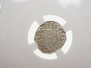 Hungary.  Ferdinand I Silver Denar,  1555 - Kb,  State,  Ngc Ms65 Gem Bu