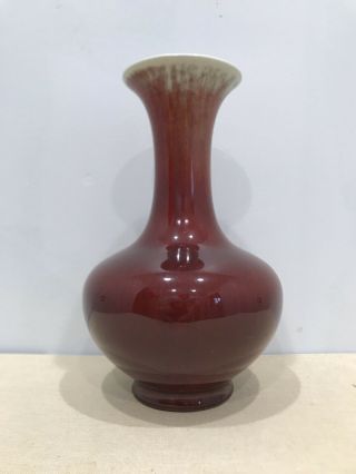 Rare Catalina Art Pottery Oxblood Vase 9.  5 " Tall.  Scarce Shape And Size
