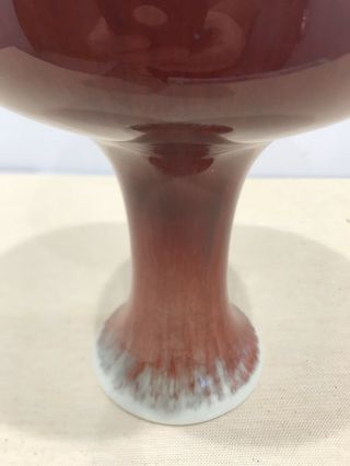 Rare Catalina Art Pottery Oxblood vase 9.  5 