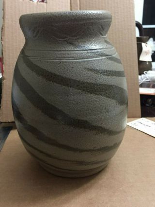 Billy Ray Hussey Pottery Brown Swirl Jar North Carolina Pottery