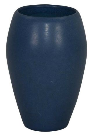 Marblehead Pottery Classically Shaped Matte Blue Vase