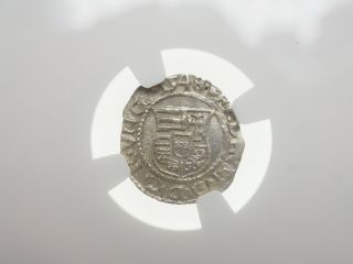 Hungary.  Ferdinand I Silver Denar,  1548 - Kb,  State,  Ngc Ms62